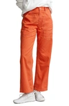 Polo Ralph Lauren Twill Straight-leg Utility Trousers In Orange