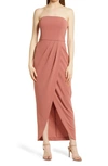 WAYF THE ANGELIQUE STRAPLESS TULIP GOWN