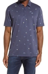 Travismathew Happy Thoughts Slim Fit Polo In Mood Indigo