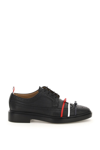THOM BROWNE THOM BROWNE LONGWING BROGUE SHOES WITH TRICOLOUR BOWS