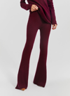 SOMETHING NAVY RIBBED KNITTED FLARE PANTS