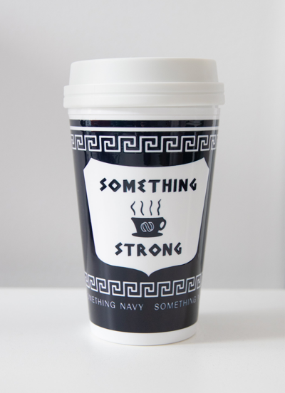 Something Navy Something Strong Coffee Mug In White