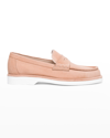 Santoni Funnel Loafer In Light Brown