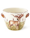 Vietri Wildlife Deer Deep Serving Bowl With Handles