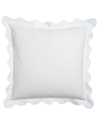 Matouk European Lanai Pique Sham In White/blue