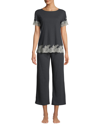 Natori Shangri La Luxe Lace-trim Pajama Set In Hssp