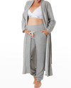 Cache Coeur Maternity Sweet Home Long Cardigan In Grey