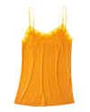 Uwila Warrior Soft Silks Lace-trim Camisole In Flame Orange