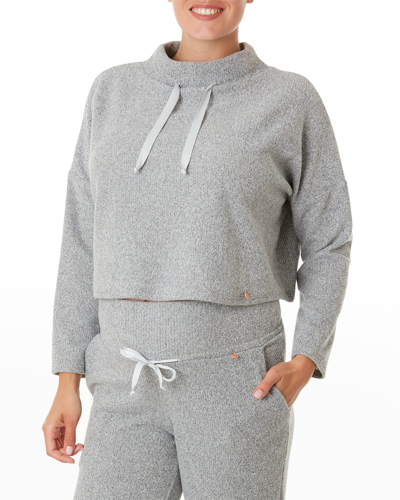 Cache Coeur Sweet Home Crop Maternity Sweater In Grey