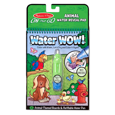 Melissa & Doug Kids' Water Wow! Magic Coloring Book - Animals In Green