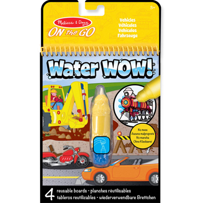 Melissa & Doug Water Wow! Vehicles In Yellow