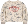 IKKS IKKS WHITE ALL OVER PRINT SWEATSHIRT,XU15002