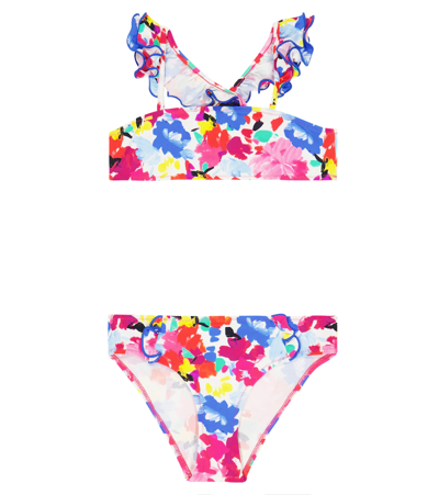 Il Gufo Kids' Printed Lycra Bikini In Pink