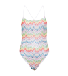 Missoni Chevron Zig Zag One Piece Swimsuit In Chevron Multicolor
