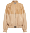 LOEWE ANAGRAM LEATHER BOMBER JACKET