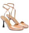 LOEWE METALLIC LEATHER SANDALS