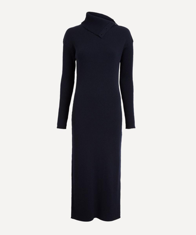 Max Mara Lena Knitted Dress In Navy