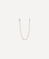 Maria Tash 14ct Double Pearl Chain Connecting Charm In Rose