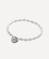 Monica Vinader Corda Skinny Recycled Sterling Silver And Pearl Ring In Silver