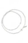 SAMUEL B. STERLING SILVER 20" OVAL LINK CHAIN NECKLACE