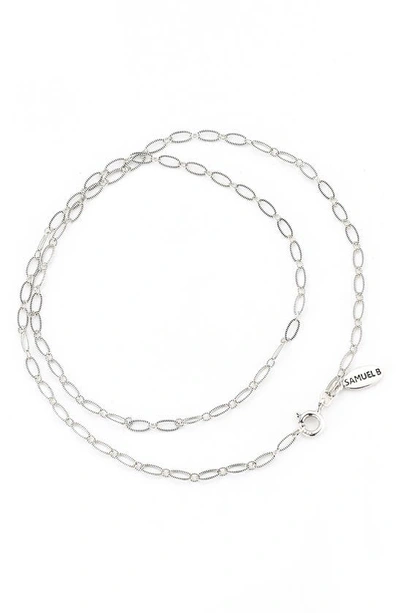 Samuel B. Sterling Silver 20" Oval Link Chain Necklace