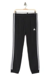 Adidas Originals Primegreen Essentials Warm-up Slim Tapered 3-stripes Track Pants In Black