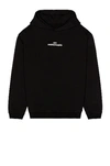 Maison Margiela Minimalist Black Hoodie With Upside-down Logo In Black