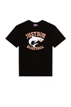 Just Don Shark Basketball Print T-shirt In Black