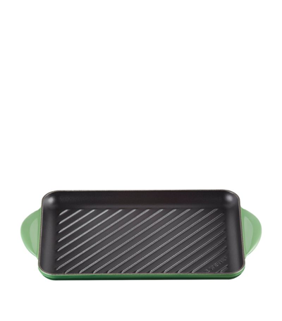 Le Creuset Cast Iron Rectangular Grill (32cm) In Green