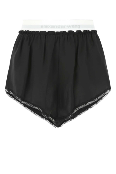 Alexander Wang Negligee Tap Shorts In Black