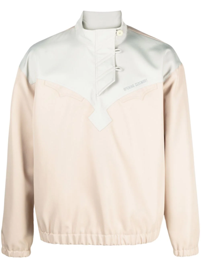 Opening Ceremony Logo-embroidered Western Sweatshirt In Neutrals