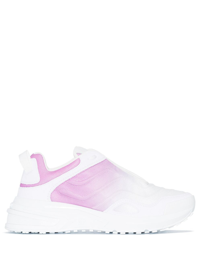 Givenchy White And Pink Giv 1 Light Low Top Canvas Sneakers