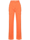 Polo Ralph Lauren Twill Straight-leg Utility Trousers In Orange