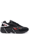 Raf Simons Cylon Low-top Sneakers In Black Red