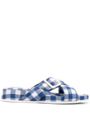 CAMPER ATONIK GINGHAM SANDALS