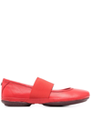 Camper Right Nina Leather Ballerina Flat In Red