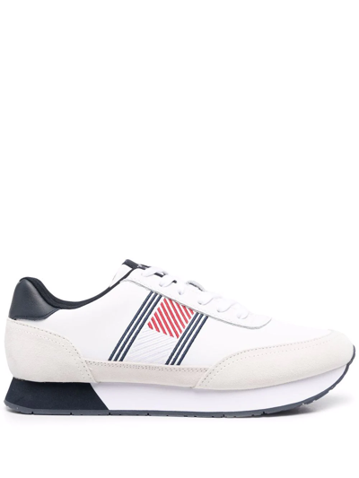 Tommy Hilfiger Embroidered-design Sneakers In White