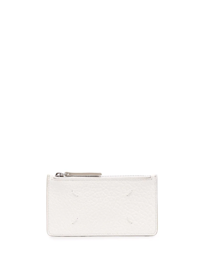Maison Margiela Four-stitch Leather Wallet In White