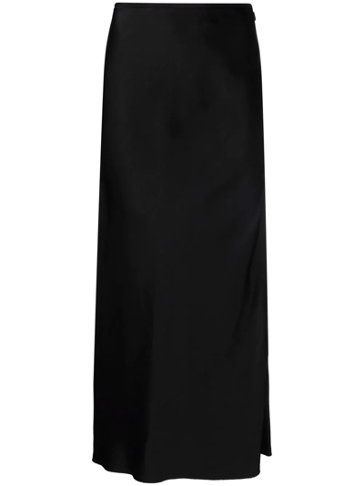 MAISON MARGIELA SATIN A-LINE MIDI SKIRT