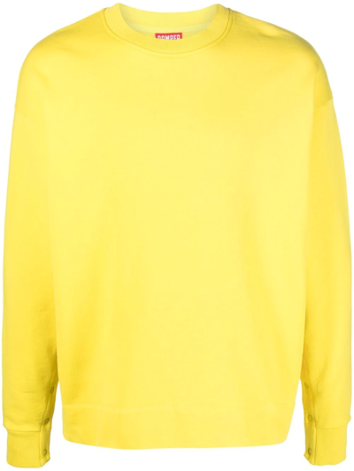 Camper Crew-neck Organic Cotton Sweatshirt In Yellow