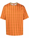 Camper Check-print T-shirt In Orange
