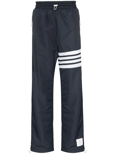 Thom Browne Blue 4-bar Stripe Cotton Track Pants In Multi-colored