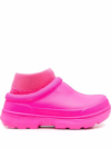 Ugg Tasman X Sock-lined Rubber Rain Slippers In Pink