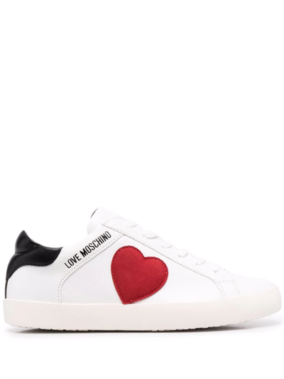 Love Moschino Heart-logo Low-top Trainers In Multicolor