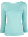Agnès B. Long-sleeve Jersey Top In Green