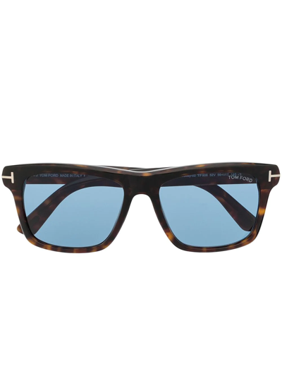 Tom Ford Wayfarer-frame Sunglasses In Brown