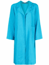 Daniela Gregis Oversized Open Front Coat In Blue