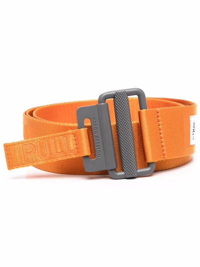 Heron Preston Logo-detail Buckle Belt In Orange