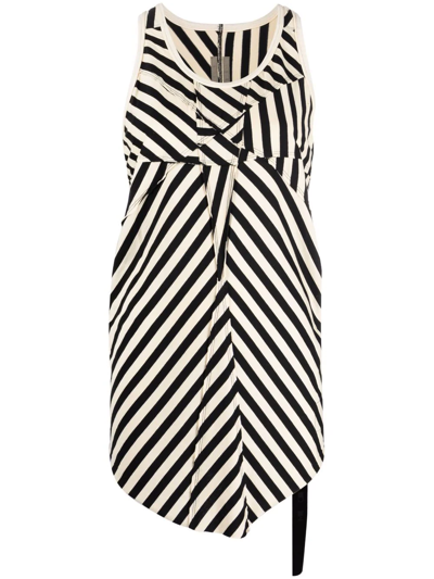 Rick Owens Drkshdw Geometric Print Sleeveless Tank Top In Brown