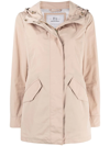 Woolrich Summer Button-front Parka Coat In Neutrals